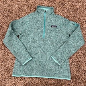 Women’s Blue/Gray Medium Patagonia Fleece Sweater Quarter Zip Pullover